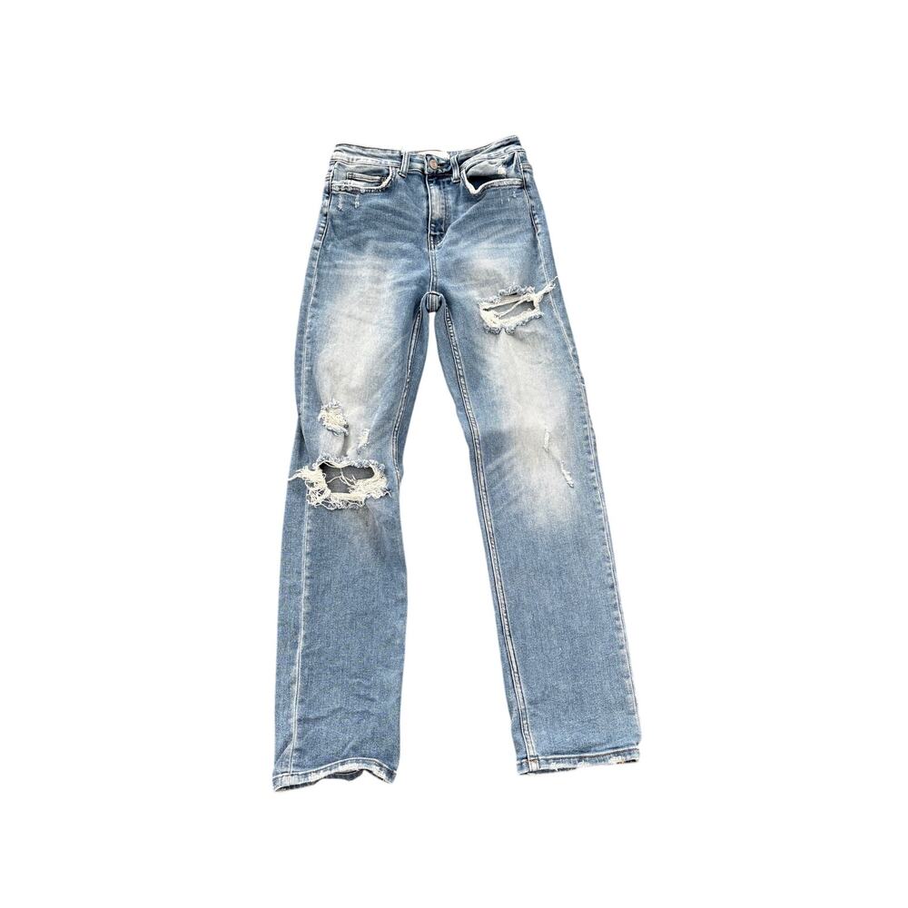 Vervet High Rise Straight Medium Wash Distressed Jeans Women’s Size 27 - Picture 2 of 4